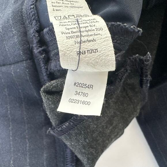 SPANX Supersmooth PerfectFit Ponte Ankle Slim Pant Navy Stripe Large Stretch - Picture 5 of 8